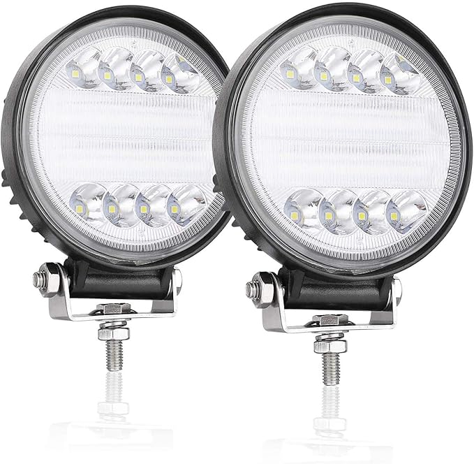 5 Inch Round Offroad Lights, OFFROADTOWN 2PCS 144W Spot Flood Combo Beam Round Fog Lights Bumper Light Driving Light LED Pods for Truck UTV ATV SUV RZR Honda Chevy