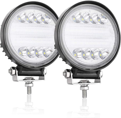 5 Inch Round Offroad Lights, OFFROADTOWN 2PCS 144W Spot Flood Combo Beam Round Fog Lights Bumper Light Driving Light LED Pods for Truck UTV ATV SUV RZR Honda Chevy