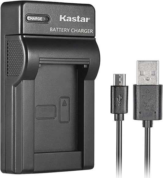 Kastar Slim USB Charger for Sony Cybershot DSC-HX5V, DSC-HX9V, DSC-W30, DSC-W35, DSC-W50, DSC-W55, DSC-W70, DSC-W80, DSC-W290, DSC-H10, H20, H50, H55, H70, H90 Camera Battery More Cameras