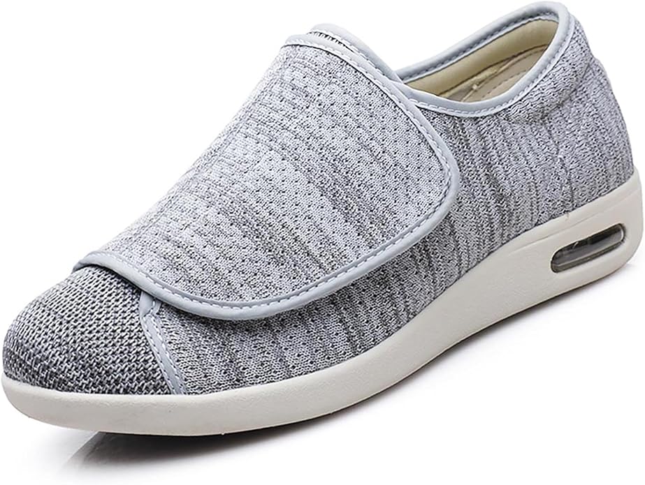 WLESVAGO Women's Wide Width Diabetic Edema Shoes with Fully Adjustable Closures Easy OnOff, Air Cushion Walking Sneakers for Elderly Swollen Feet Outdoor