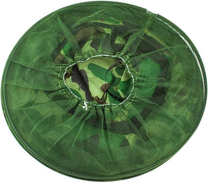 2Pack Camouflage Beekeeper Beekeeping Cap Hat with Head Net Mesh Face Protection Outdoor Fishing Equipment Beekeeping Supplies