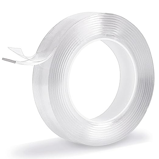 Heavy Duty Double Sided Mounting Tape, 1" x 120", Traceless and Removable Nano Adhesive Tape for Outdoor and Indoor, Strong Stick Clear Two Sided Gel Grip Tape (10 FT)