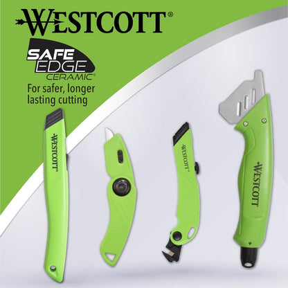 Westcott 17519 Full-Size Ceramic Blade Box Cutter, Retractable Utility Knife