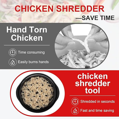 Generic Chicken Shredder, 10.8"" Visible Chicken Breast Shredder Tool Twist, Large Meat Shredder Machine - Ergonomic Handle, Dishwasher Safe, Anti-Slip, Heat Resistant, BPA Free (Black), small
