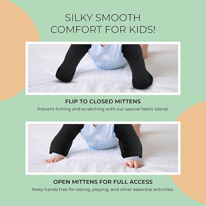 Eczema Scratch Sleeves and Mittens for Babies and Toddlers | Eczema Sleeves with Soft Mitts to Stop Scratching