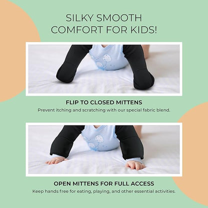 Eczema Scratch Sleeves and Mittens for Babies and Toddlers | Eczema Sleeves with Soft Mitts to Stop Scratching