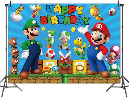 Theme Party Background Cartoon Party Background Children Birthday Party Photo Background Photography Banner Birthday Party Decoration 5X3FT