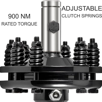 1 3/8" Smooth Round Ends PTO Friction Clutch For Tractor, Carburized Steel Adjustable Rotary Black Brush Hog Slip Clutch