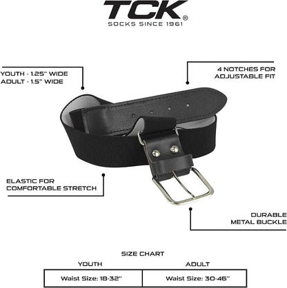 TCK Softball Baseball Belt Youth and Adult Sizes