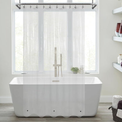 Clear PEVA Shower Curtain Liners with 3 Magnets, Water Proof Plastic Shower Liner for Bathroom or Shower Stall, 54x78