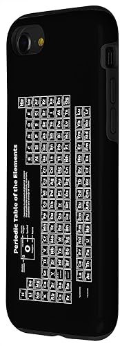 iPhone SE (2020) / 7 / 8 Chemistry Periodic Table Teacher Student Gift on Black Case