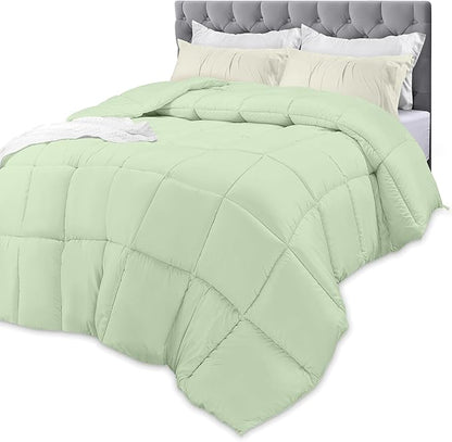Utopia Bedding Comforters Queen Size, All Season Duvet Insert, Down Alternative Box Stitched Bed Comforter with Corner Tabs, Machine Washable (Sage Green)
