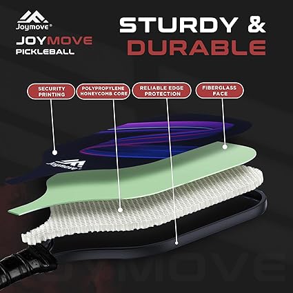 JOYMOVE Pickleball Paddles Set of 246, USAPA Approved Pickleball Paddle, Fiberglass Pickleball Set with Lightweight Pickleball Rackets,Pickleballs and Pickleball Bag, Pickleball Gifts for Beginners