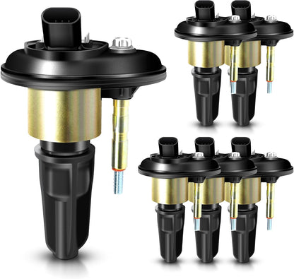 MAS Set of 6 Ignition Coils Pack Compatible with Rainier Chevrolet Trailblazer EXT GMC Envoy Isuzu Ascender Oldsmobile Bravada 9-7x 4.2 L6 Replacement for UF303 C1395 52-1743