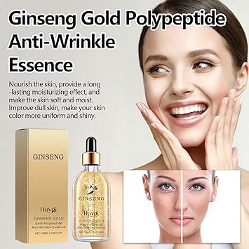 Ginseng Polypeptide Anti-Ageing Face Serum, Ginseng Extract Rejuvenating Face Serum for Women  Men - 3.4 Fl Oz (100ml)