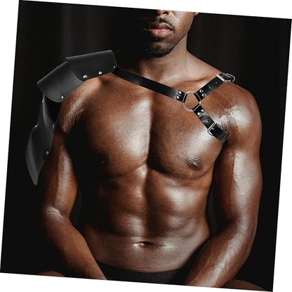 Costume for Cosplay Set Medieval Belt Accessories Renaissance Arm Bracers Black