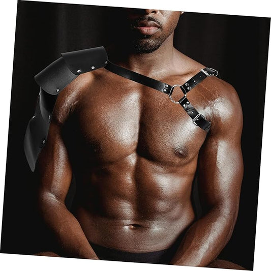 Costume for Cosplay Set Medieval Belt Accessories Renaissance Arm Bracers Black