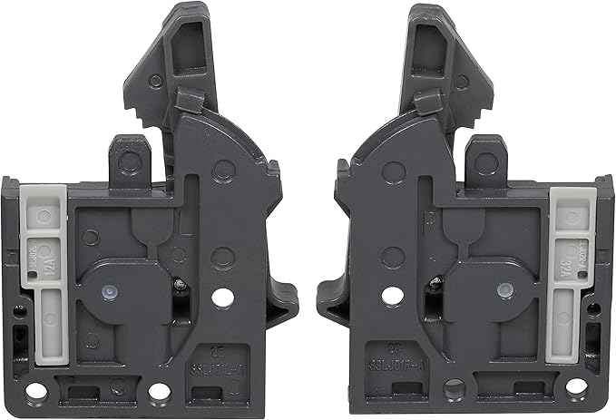 10 Pairs of DTC Undermount Drawer Slide Plastic Front Locking Device, Grey with Screws Included