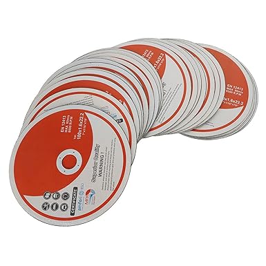 25 Pack 7"x1/16"x7/8" Cut-Off Wheel - Metal & Stainless Steel Cutting Discs