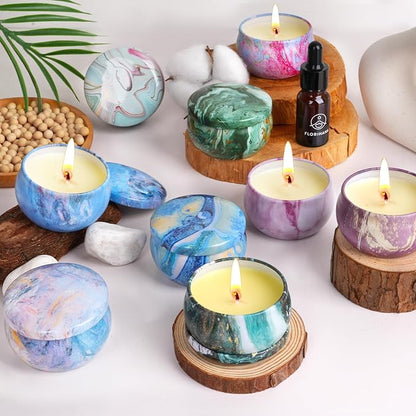 Scented Candles Gift Set, 9 Pack Candles for Home Scented Long Lasting Natural Soy Wax Aromatherapy Candle Set Birthday Gifts for Women Small Jar Candles Pack for Mother's Day Christmas Valentines Day