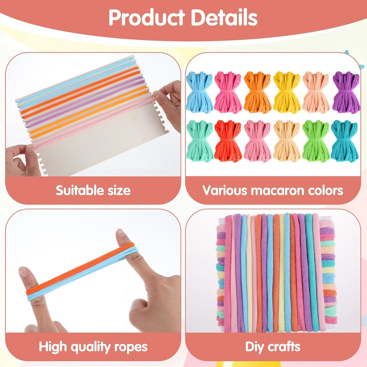 Kifmurase 804 Pcs Refill Loops for 7 Inch Weaving Loom 12 Colors Potholder Loom Loop Bands, Weaving Pot Holder Refill Loops DIY Craft Bands for Adults DIY Projects Gifts