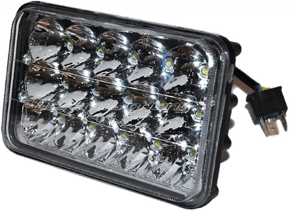 Octane Lighting 4X6 Led Hid Light Bulbs Crystal Clear Sealed Beam Headlamp Headlight (one light only)