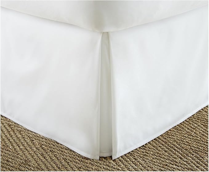 ienjoy Home, White Home Collection Premium Pleated Dust Ruffle Bed Skirt, Queen (IEH-BEDSKIRT-QUEEN-WHITE)