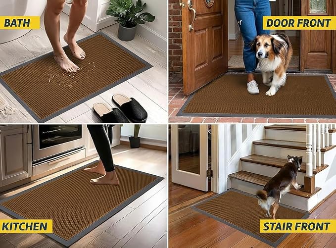 Muddy Mat® Mesh Quick-Dry Door Mat – Heavy-Duty, Dirt Trapper for Outdoor & Indoor Use, Ideal for Entrance, Mudrooms, Patios, and Garages, Low-Profile, Non-Slip, Washable – Orange 23"x35"x0.4"