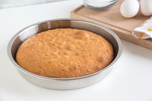 Fox Run Round Cake Stainless Steel Baking Pans, 9 inches