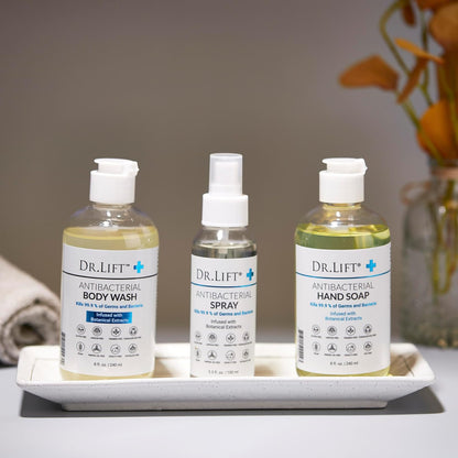 Antibacterial Body Wash, 8 oz (3-Pack) - Gentle & Effective Shower Gel - Made in America