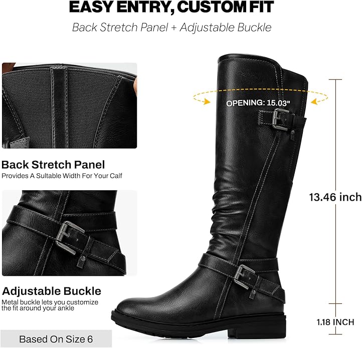 SHIBEVER Women's Knee High Boots: Comfortable Low Heel Round Toe Tall Boots | Soft Leather, Easy Side Zipper, Wide Calf, Fall Winter Dressy Comfort Shoes, Daily Walking for All-Day, Size 6-11 https://a.co/d/0c3Rxm60