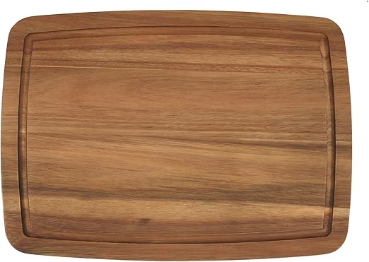 Acacia Wood Cutting Boards For Kitchen,Wooden Cutting Boards For Kitchen,Chopping Board With Deep Groove,Wood Cutting Boards 10"X14"