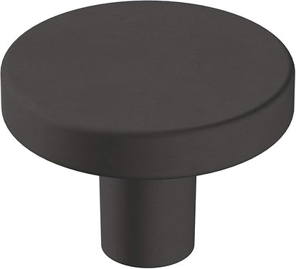 Amerock  Cabinet Knob  Matte Black  1-38 inch (35 mm) Diameter  Versa  1 Pack  Drawer Knob  Cabinet Hardware