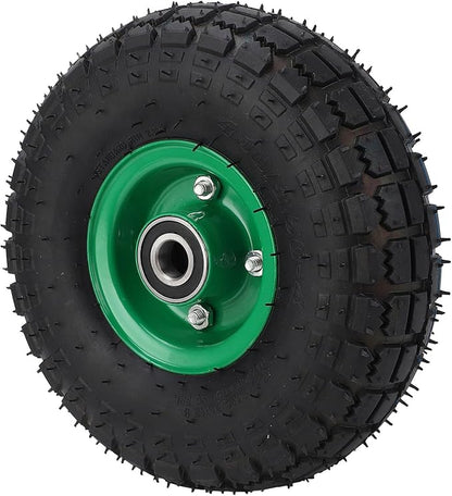 10" Solid Tires, 4.103.504 Solid Rubber Tire Wheels, 250KG Load Bearing, Double Sealed Bearings, for Hand Truck Garden Wagon Cart, Trolley, Dolly Lawn Mover Go Kart Replacement
