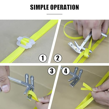 Heavy Duty Banding Strapping Tensioner  Cutter Manual Packaging Tools for 12"-34" Width Polyproplyn Poly Strap(Portable)