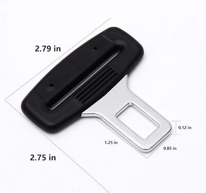 4pcs Car Seat Belt Clips, Car Seat Belt Insert Metal Tongue, Seat Safety Belt Buckle Auto Metal Seat Belt Clip, Universal for Most Vehicle. (Black)