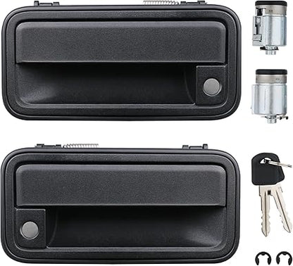 APPERFiT All Metal Exterior Door Handles wLock Cylinders  Keys Compatible with Chevy Tahoe Suburban CK1500 CK2500 CK3500 GMC Yukon Replaces 15742229 15742230