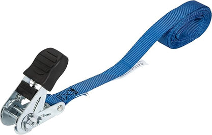 Buyers Products 5483200 12 Foot Standard Duty Ratchet Tie Down with Rubber Grip, Blue