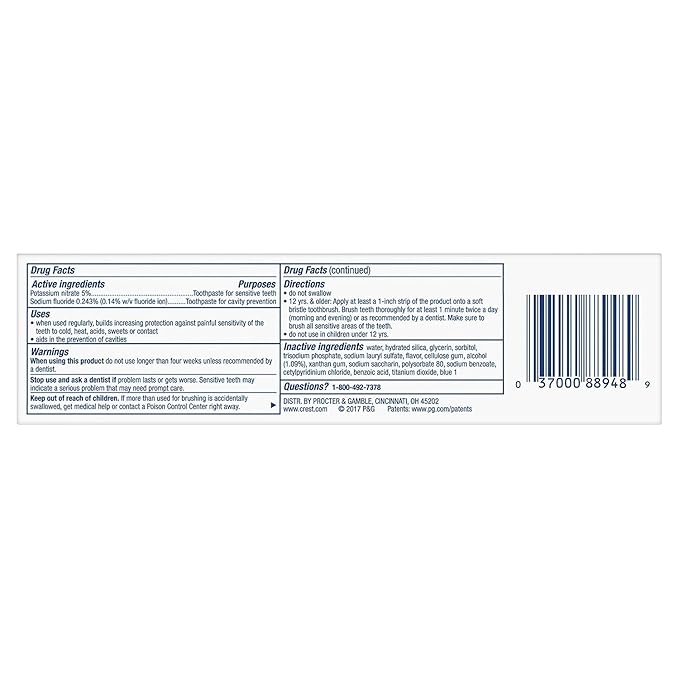 Crest Sensitivity Whitening Plus Scope Minty Fresh 4.1 oz (Pack of 4)