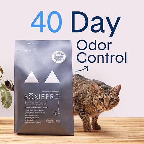 Boxie Probiotic Cat Litter, 40-Day Odor Control, Clumping Clay, 16lb