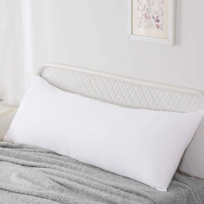 Acanva Fluffy Bed Sleeping Side Sleeper Body Pillow Insert, Long 20” x 60”, Gray