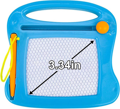 Mini Magnetic Drawing Board for Kids - Fun Party Favors for Kids Mini Sketch Pad for Travel Magic Slate, Toy Gift for Children, Birthday PartyWriting Tablet Blue-1pc3.34inch