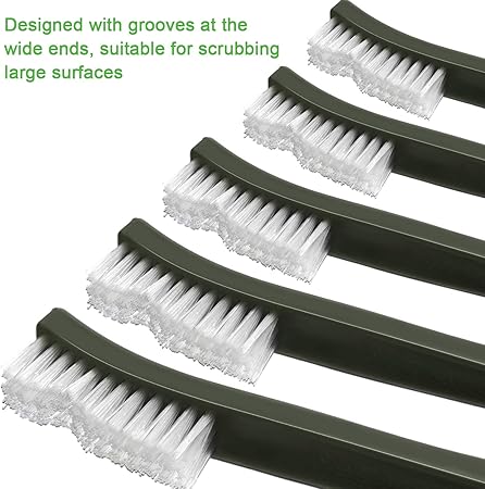 Boao 20 Packs Double-Ended Gun Cleaning Brushes 7 Inch Nylon All Purpose Cleaning Brush with Plastic Handle (White)