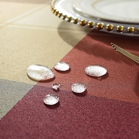 Rectangle Tablecloth 52 x 70 Inch Checkered Table Cloths Spillproof Anti-Shrink Soft and Wrinkle Resistant Decorative Fabric Table Cover for Kitchen Dinning Tabletop Outdoor(RectangleOblong,Red)
