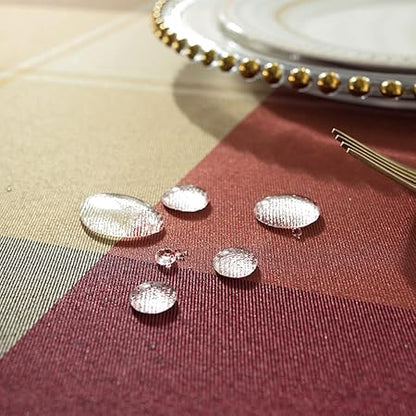 Rectangle Tablecloth 52 x 70 Inch Checkered Table Cloths Spillproof Anti-Shrink Soft and Wrinkle Resistant Decorative Fabric Table Cover for Kitchen Dinning Tabletop Outdoor(RectangleOblong,Red)