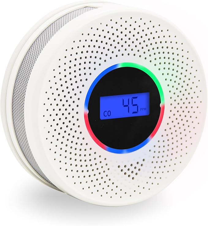 1 Enhanced Interconnected Smoke Carbon Monoxide Detector, Battery Powered and Wireless Interconnected Smoke and CO Alarm, transmission range of more than 820 feet (includes