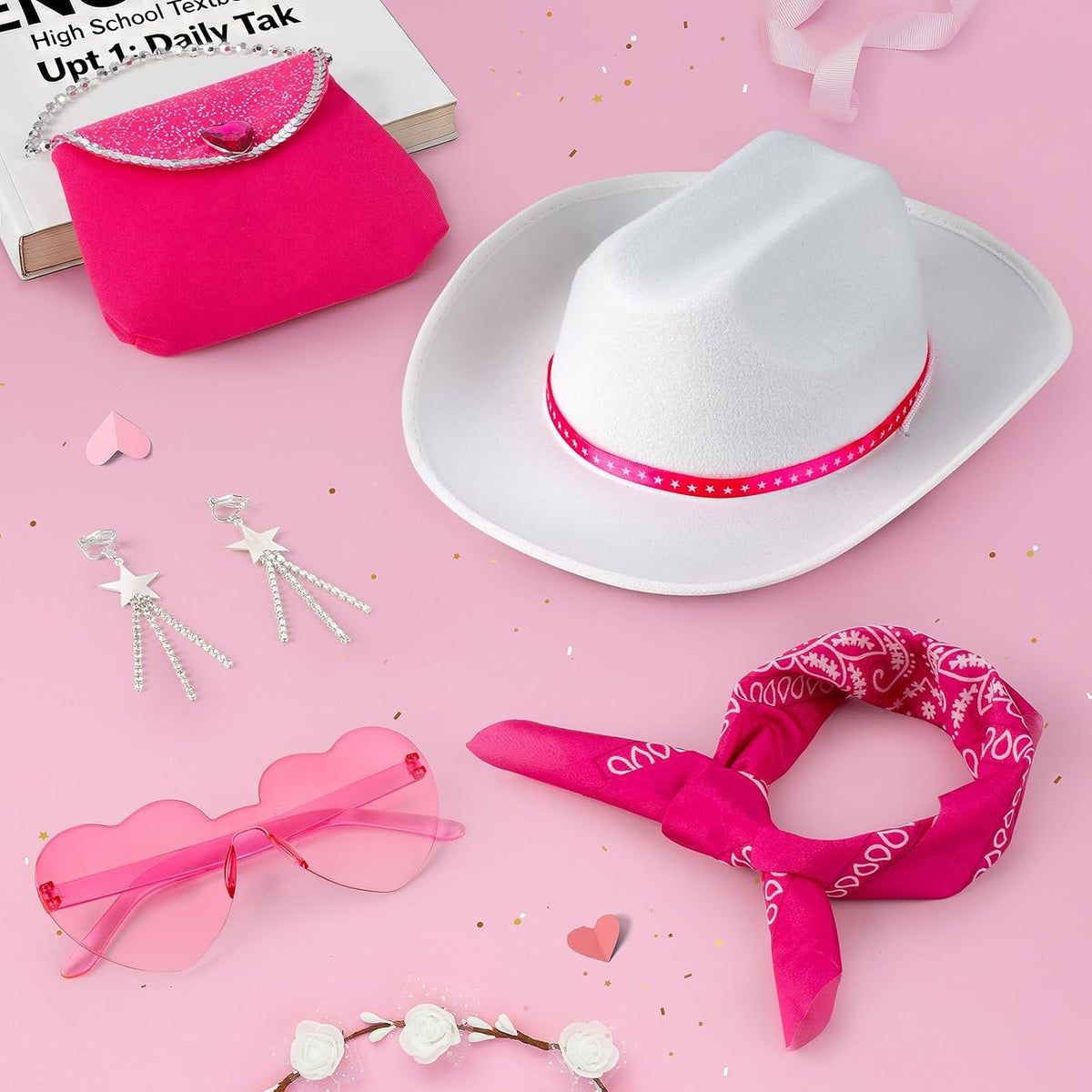 Cowgirl Costume Girls Kids Disco Outfits Movie Heroine Dress Up for Halloween Birthday Cosplay Party (130 5-6 year)