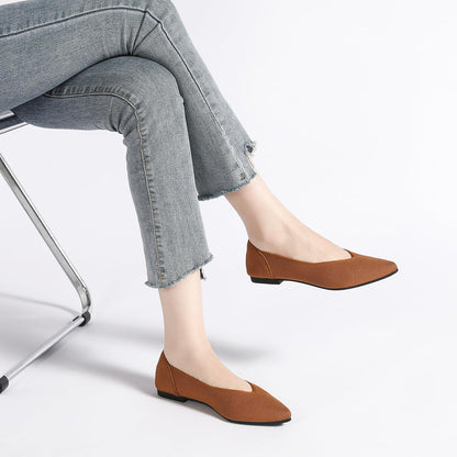 Women's Ballet Flats Comfortable Casual Dressy Shoes,Work Flats Office Shoes Pointed Toe Leopard Flats.