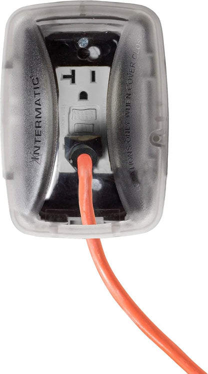 Intermatic WP3100C Weatherproof Electrical Outlet Cover - Extreme Temperature Resistance, Heavy-Duty Construction, Versatile Design & Multi-Configurable, Easy Install, Secure Fit for Outdoor in-Use