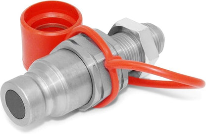 Summit Hydraulics Flat Face Hydraulic Quick Connect Coupler, 10 JIC Bulkhead Skid Steer Mount